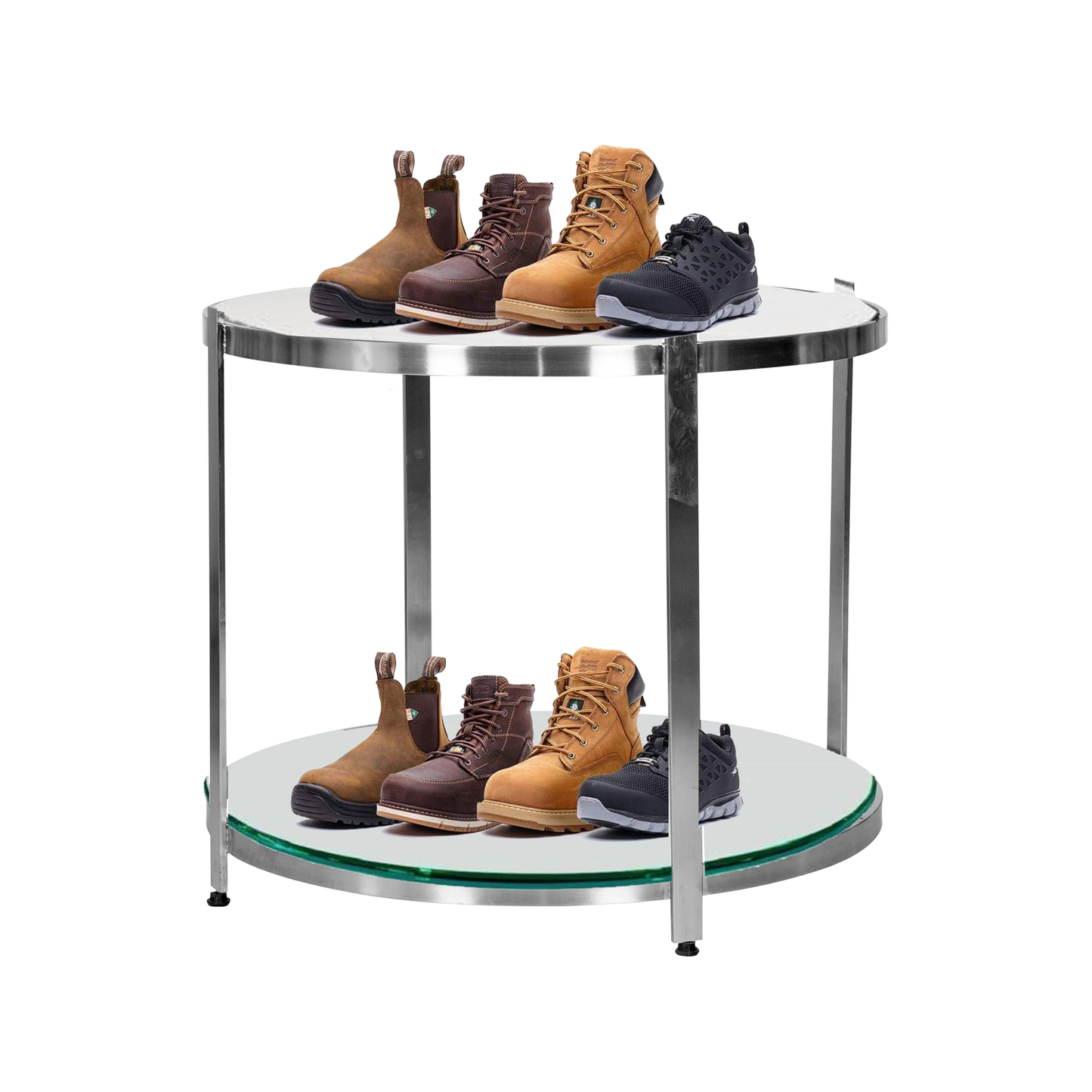 LuxeSphere - Round Table Rack | Footwear