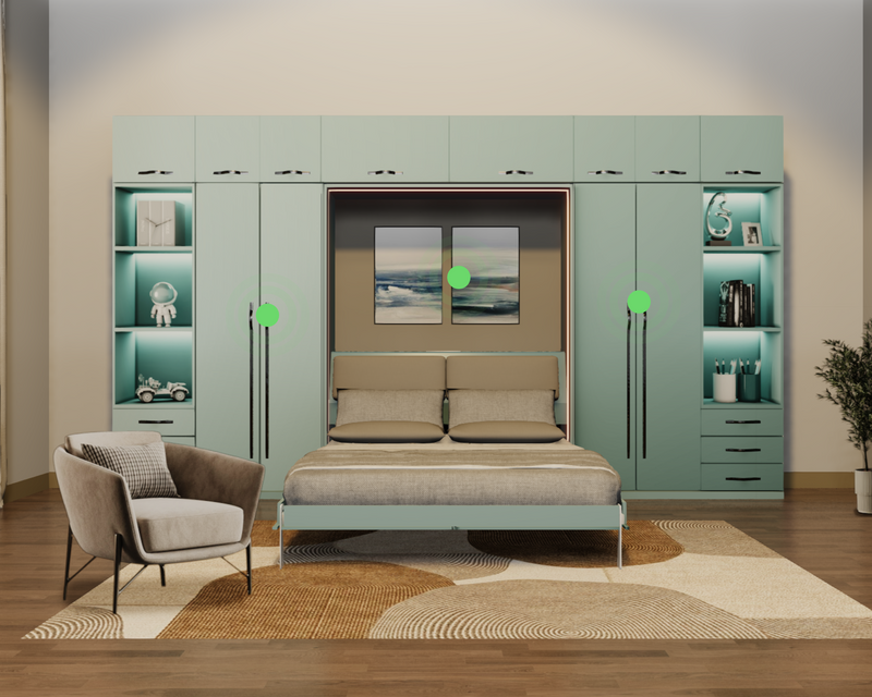 Serene Retreat Bedroom Design with Integrated Storage